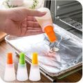 Oil Bottle Tool with Silicone Brush Heat Resistant BBQ Basting Barbecue Brush Cooking Frying Pastry Oil Brush. 