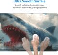 Fish-Themed Extended Gaming Mouse Pad – XL Large Desk Mat with Stitched Edges for Gamers and Home Office. 