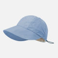 Bucket hat female sun hats thin breathable fisherman's hats half metal UV protection half circle. 