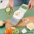 5 in 1 Vegetable Cutter and Slicer. Multifunctional Vegetable Cutter Changeable Blades. High Quality Stainless Steel Vegetable Grater. Vegetable Fruit cutter. Manual Vegetable Chopper. Vegetable Slice Grater Chopper Salad Cutter. Kitchen Gadget. 
