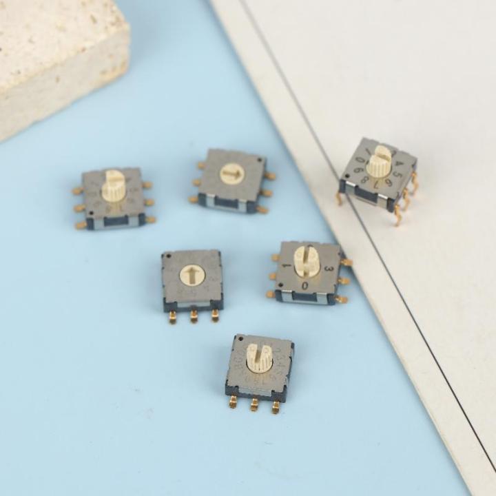 NEW 2Pcs Mini Encoder Rotary Encoder Switch BCD8421 Multi Gear Band ...