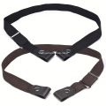 1pc Buckle-Free Belt For Jean Pants,Dresses,No Buckle Stretch Elastic Waist Belt For Women/Men,No Bulge,No Hassle Waist Belt. 