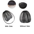 Sunslymei Fake Synthetic Air Bangs Clip-In Hair Extension Fringe False Blunt Hairpiece for Women Clip In Front Hair Bangs. 