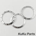 NH35 Function Silver 38MM Chronograph Indices Sloping Bezel Insert SUB Diving NH34 GMT Watch Insert Watch Replace Aluminum Bezel. 