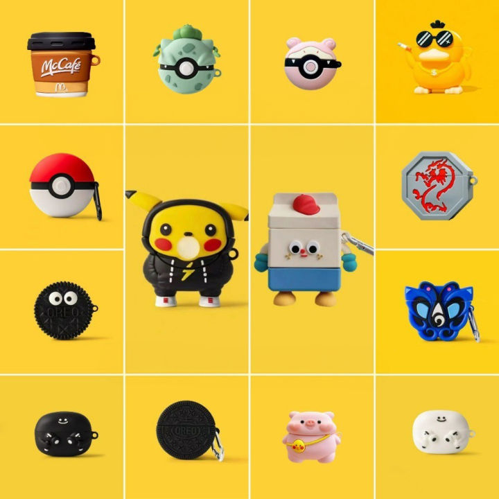 Original SoundPeats Silicone Earphone Case Cartoon Protective Case for Earphones, Shock-Resistant Design