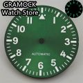 GRAMOCK 29mm Watch Dial White Black Blue Green Dial Green Luminous Fit NH35 NH36 ETA2824 2836 Mingzhu DG Miyota PT5000 Movement. 