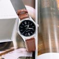 Women's watch men's watch business watch L-V005L watch leather strap 28mm dial with 4 free Casio box. 