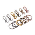 20Pcs Swivel Clasps Set Lanyard Snap Hooks with Key Chain Rings Keychain Clip Hooks for DIY Necklace Bracelet Chain Supplies. 