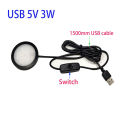 USB 5V LED Spotlight 3w Ultra-thin Cabinet mini lamp with switch display jewelry ceiling spotlight with 3M sticker indoor.