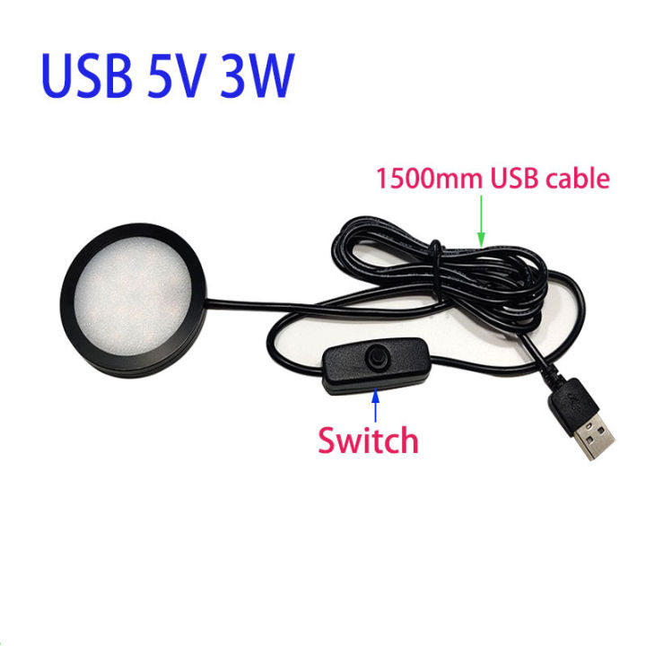 USB%205V%20LED%20Spotlight%203w%20Ultra-thin%20Cabinet%20mini%20lamp%20with%20switch%20display%20jewelry%20ceiling%20spotlight%20with%203M%20sticker%20indoor%20-%20Image%202