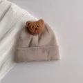 Cartoon Bear Baby Knitted Hat Autumn Winter Warm Newborn Infant Beanies for Boys Girls Soft Comfortable Toddler Kids Bonnet. 
