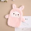 350ML Rubber Hot Water Bottle with Cute Plush Cover Lovely Cartoon Hot Water Bag Explosion-proof Portable Hand Warmer Great Gif. 
