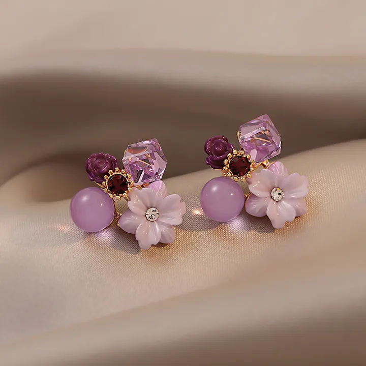 Purple%20Crystal%20Flower%20Stud%20Earrings%20For%20Woman%20%20Korean%20Fashion%20Jewelry%20Wedding%20Party%20Girl%20Elegance%20Set%20Accessories%20-%20Image%205