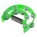 Half Moon Double Row Handheld Tambourine. 