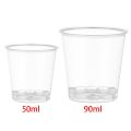 30/50X Round Reusable Plastic Shot Glasses Dessert Cups Disposable Glass Drinks.