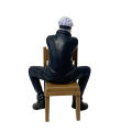 Jujutsu Kaisen 11cm 14cm Sitting Satoru Gojo Figure With Chair Break Time Collection Model Anime Decoration Toys Gifts. 