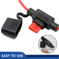 2Pcs/set Car Fuse Holder Mini Blade Adapter Splash-proof Box for 12V 10A in Line Cutoff Switch Socket Damp Proof Fuse Socket.