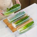 4 Pcs Long Rectangular Food Storage Containers, Plastic Reusable Refrigerator Organizer Boxes Kitchen Accessories. 