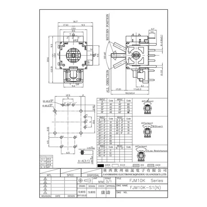 YuXi%201%20Piece%203D%20Analog%20Joystick%20Module%20Sensor%20For%20PS4%20Xbox%20One%20Switch%20Pro%20Generic%20Controller%20Potentiometer%20FJM10K%20B10K%20-%20Image%204