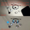 6-Piece Set Luminous Heart & Cute Cartoon Elf Pendants Couple Necklace Ring Bracelet Women's Fashion Jewelry Set. 