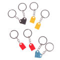 2Pcs Cute Love Heart Brick Keychain for Couples Friendship Women Men Girl Boy Elements Key Ring Birthday Jewelry Gift. 