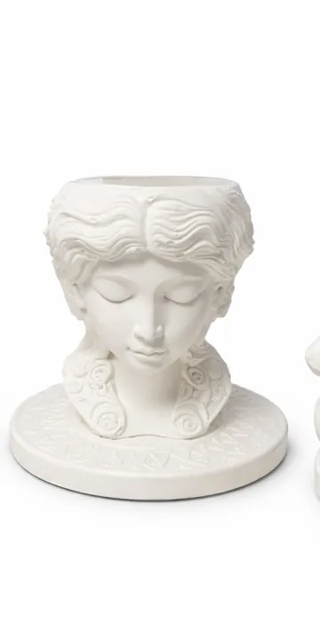 Modern White Mini Flower Vases Planter – Santa, Teddy Bear, Owl, Lady ...