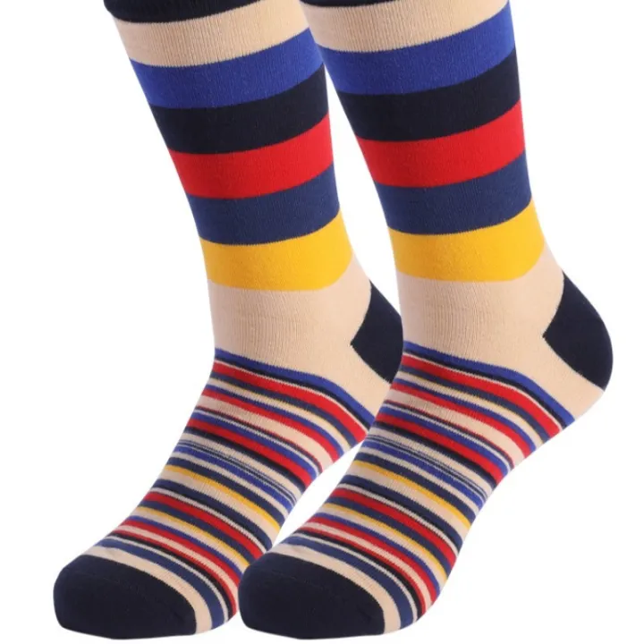 5%20Pairs%20Spring%20Autumn%20New%20Large%20Classic%20Color%20Middle%20Tube%20Men's%20Socks%20Thick%20and%20Stripe%20Style%20Small%20and%20Unique%20Men's%20Long%20Socks%20-%20Image%206