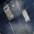 Summer Men's Knee-length Ripped Denim Shorts Hip-hop High Street Slim Straight Short Jeans Male Retro Fashion Casual Shorts. 