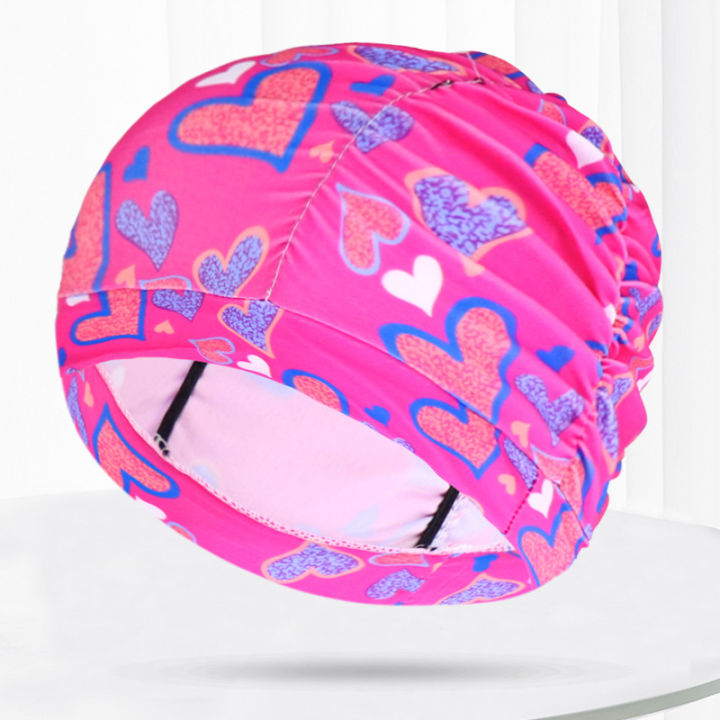 Women%20Fabric%20Swim%20Caps%20Swimming%20Pool%20Water%20Sports%20Bathing%20Pleated%20Cap%20Hat%20Long%20Hair%20Nylon%20Turban%20Elastic%20Adults%20Flowers%20Printed%20-%20Image%206