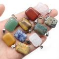 Natural White Clear Quartz Durre Najaf Stone Pendant for Men Women DIY jewelry making. 