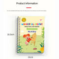 Copybooks Pen Magic Copy Book Free Wiping Writing Sticker Practice for Calligraphy Kids Learning Books Grooves Template Design. 