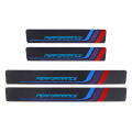 4pcs Carbon Fiber Sill Plate Stickers Guard Decals for Bmw Performance M 1 2 3 4 5 6 7 Series X1 X2 X3 X4 X5 X6 X7 Car Styling.