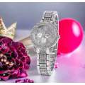 Stainless Steel Luxury Ladies Watch Quartz Analog Business Chain Casual Wrist Dial. 