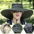 Summer Large Sun Hat Men Women Breathable Fishing Caps Sun UV Protection Mesh Fisherman Hat Hiking Outdoor Beach Cap. 