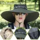 Summer Large Sun Hat Men Women Breathable Fishing Caps Sun UV Protection Mesh Fisherman Hat Hiking Outdoor Beach Cap. 