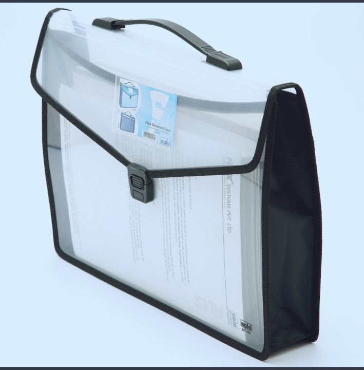 Flexi Document Bag with Xtra Pocket + Lock & Handle