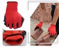 12 Pair Red Nylon Rubber Coated China High Quality Hand Gloves, Use For Agriculture Work, Construction Work, Workshop, Materials Handling, ETC Protect YourbHand Safely....
