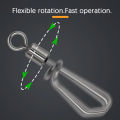 DNDYUJU 10-50X Fishing Swivels With Interlock Snap Pin Rolling Swivel Stainless Steel Fishhooks Lure Carp Connector Fishing Tool. 