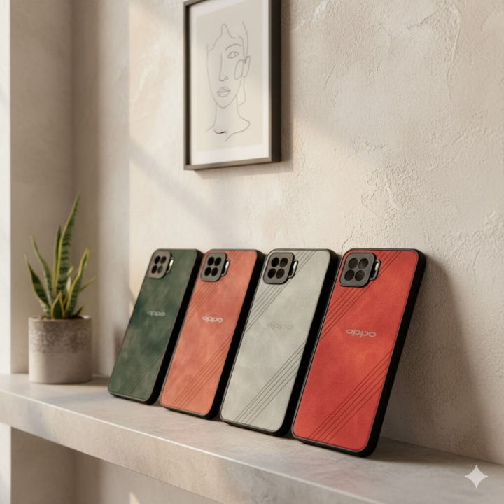 Oppo F17 Back Cover Soft Leather Case For Oppo F17