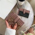 Women Short Small Wallets Fold Card Holder ID Bag Coin Purse Ladies Wallets Anti-degaussing driver's license card holder.