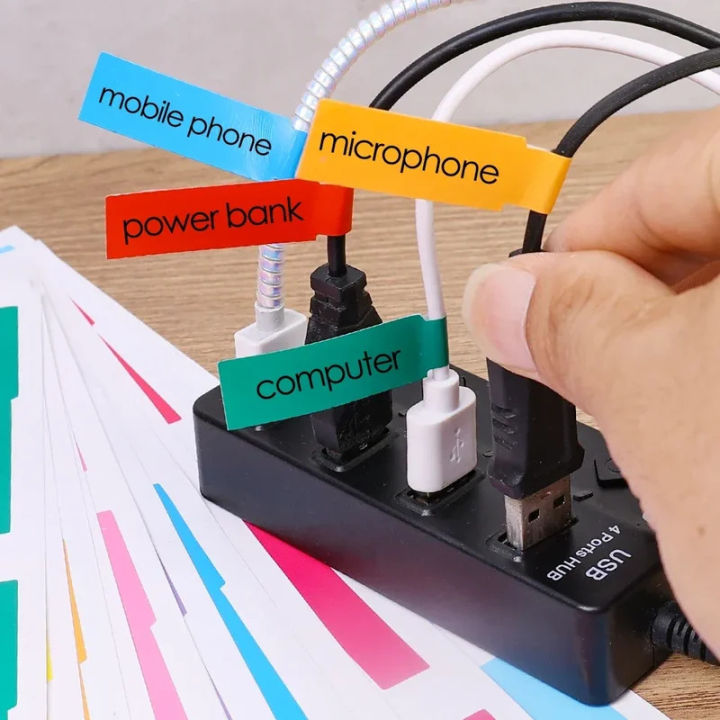 240/480pcs%20Self-Adhesive%20Cable%20Labels%20Colorful%20Waterproof%20Wire%20Marking%20Ties%20Laser%20Printer%20Stickers%20Fiber%20Wire%20Labels%20Organizers%20-%20Image%203