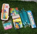 Stationary deal offer , back to school deal, all in one stationary deal, 12 pencil pack, 12 pencil colour pack, 12 sharpner, 12 erasers, Jeomatry box, 49 pcs deal. 