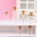 1:12 Dollhouse Miniature Vase Glass Bottle Wishing Bottle Storage Bottle with Cork Vase Candy Jar Model Doll House Decor.