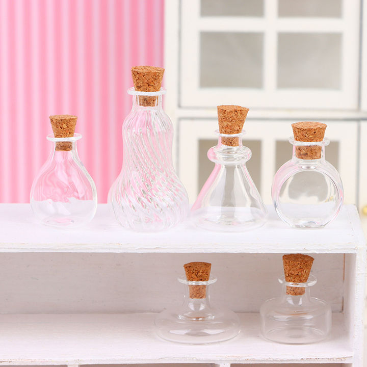 1:12%20Dollhouse%20Miniature%20Vase%20Glass%20Bottle%20Wishing%20Bottle%20Storage%20Bottle%20with%20Cork%20Vase%20Candy%20Jar%20Model%20Doll%20House%20Decor%20-%20Image%202