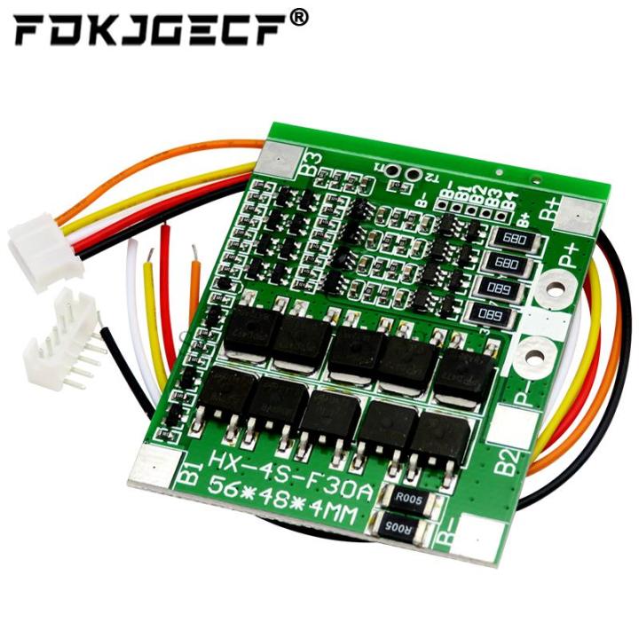 4S 30A 14.8V Li-ion Lithium 18650 Battery BMS Packs PCB Protection Board Balance Integrated Circuits