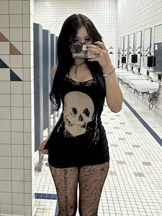 AltGoth%20Cyber%20Punk%20Gothic%20Dress%20Women%20Streetwear%20Harajuku%20Skull%20Printed%20Sleeveless%20High%20Waist%20Bodycon%20Dress%20Grunge%20Rave%20Outfits%20-%20Image%202