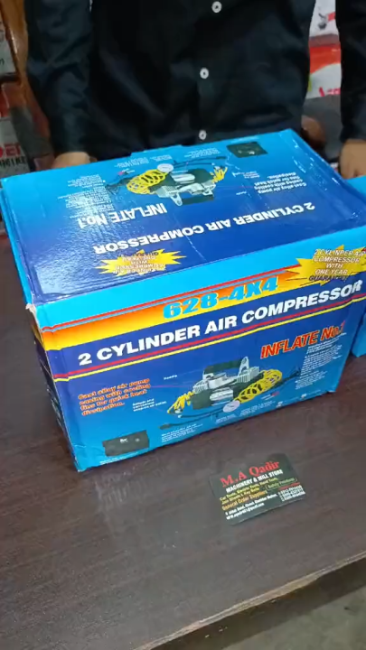 Dual 2 Cylinder Heavy Duty Double Cylinder  Air Compressor Or Car Inflator 628 4x4