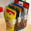 8/16/24PCS Sturdy Clear Refrigerator Organizer Dividers Adjustable Fridge Storage Kitchen Cabinets Space Saving Compartments. 