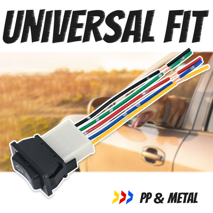 Universal%20Auto%20Car%20Power%20Window%20Switch%20Lifting%20Switch%205%20Pin%20DC%2012V%2020A%20Blue/Red%20Light%20Color%20And%20Harness%20-%20Image%204