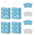 12 Blue Dog Birthday Party Favor Bags Dog Bags Bulk with Handles Merchandise Bags Goodie Candy Bags for Kids Birthday Party.